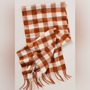 NWT! Anthropologie Maeve Brushed Gingham Scarf